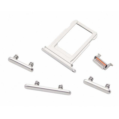 SIM Card Tray and Side Buttons Set - iPhone X White