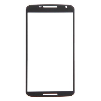 Front Glass for Motorola Nexus 6 Black