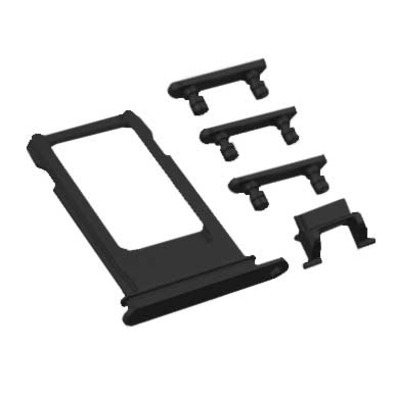 SIM Card Tray and Side Buttons Set for iPhone 7 Yet Black