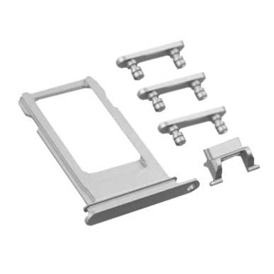 SIM Card Tray and Side Buttons Set for iPhone 7 Silver