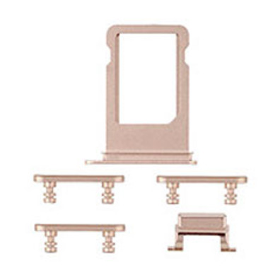 SIM Card Tray and Side Buttons Set - iPhone 8 Gold