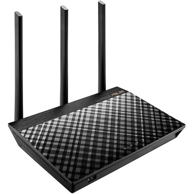 Wireless ASUS RT-AC66U router (Pack x2) Black