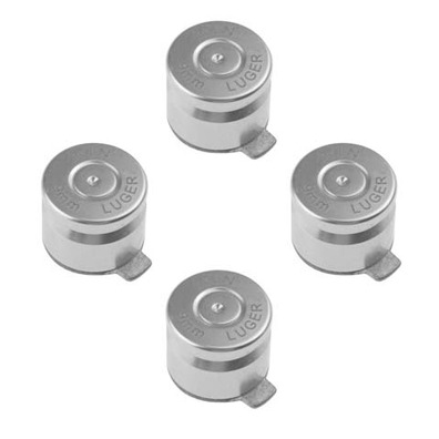 Metal Button Set Bullet Style (Dualshock 3 / Dualshock 4) Silver