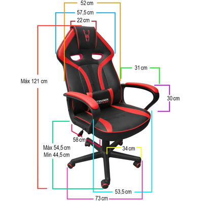 Chair Gamer Woxter Stinger Station Alien Black-Red