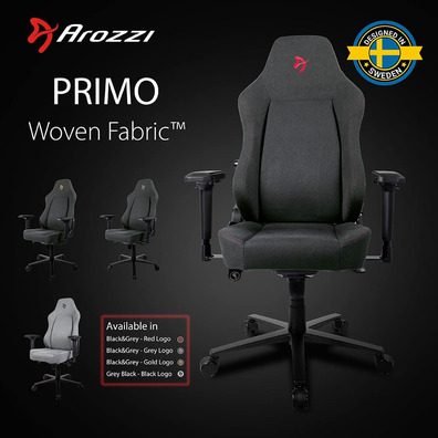 Chair Gaming Arozzi Primo Woven Fabric Black-Red Logo