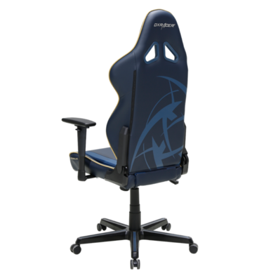 Chair dxracer r-series oh/rz74/wbb blue-gold pin - includes 2 pads