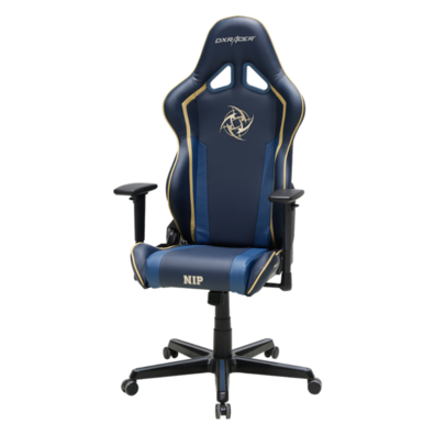 Chair dxracer r-series oh/rz74/wbb blue-gold pin - includes 2 pads