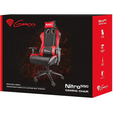 Gaming Chair Genesis Nitro 550 Black/Red