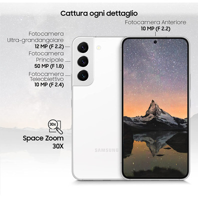 Samsung Galaxy S22 S901B 8GB/128GB 6.1 '' 5G White Smartphone