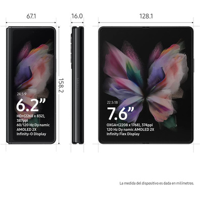 Smartphone Samsung Galaxy Z Fold3 12GB/256GB 7.6 " 5G Black Ghost