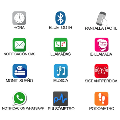 Smartwatch Leotec Bluetooth White Pulse