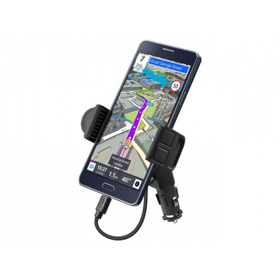 Car holder charger with USB for Smartphones up to 5.5''