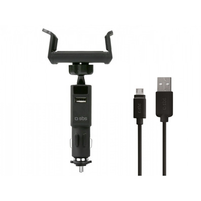 Car holder charger with USB for Smartphones up to 5.5''