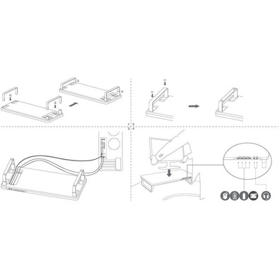 Monitor Deepcool M-Desk F1 Gris Support