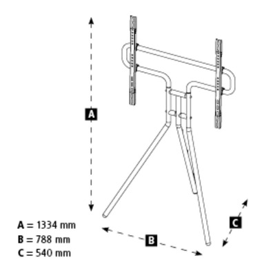 Support TV Hama Style Caballete (37 "-75") wood