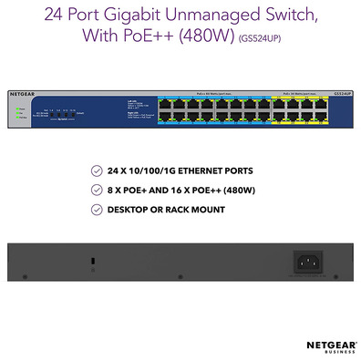Switch 24 Ports Netgear 10/100/1000 GS524UP