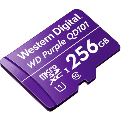 MicroSD Western Digital purple QD101 256GB XC Class 10 memory card