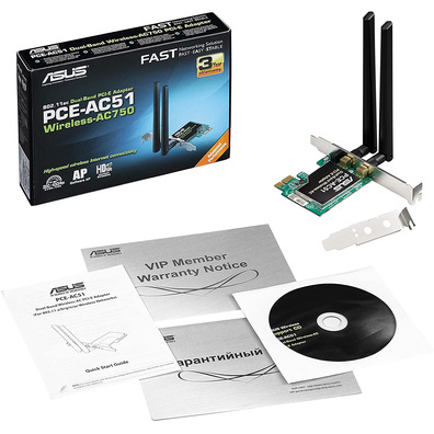 Wireless ASUS PCE-AC51 PCI-E Network Card