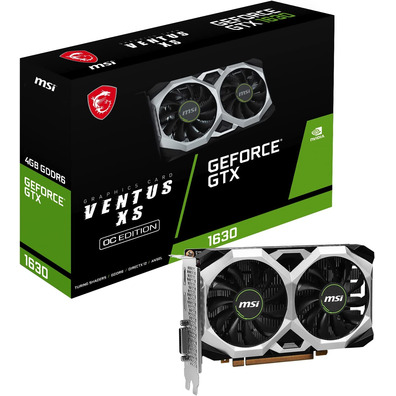 MSI GTX 1630 Ventus XS OC 4GB GDDR6 Graphics Card