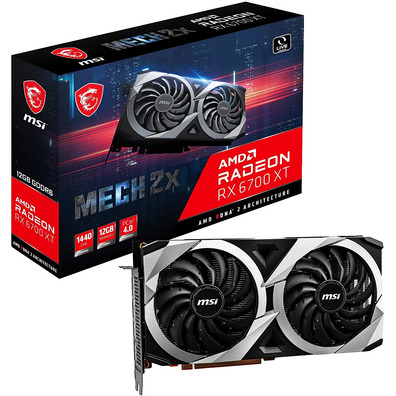 MSI RX 6700 XT Mech 2X 12GB GDDR6 Graphics Card