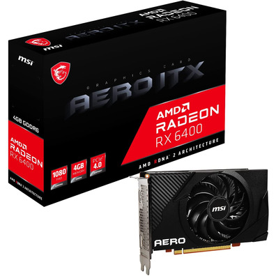 MSI RX6400 Aero ITX 4GB Graphics Card