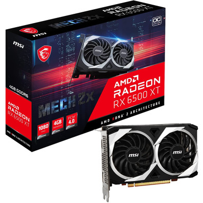 MSI RX6500 XT Mech 2X OC 4GB GDDR6 Graphics Card