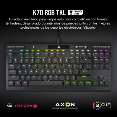 Corsair K70 TKL CS MX Red Keyboard (Spanish)