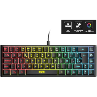 Energy Sistem ESG K4 Kompact-RGB Black Keyboard