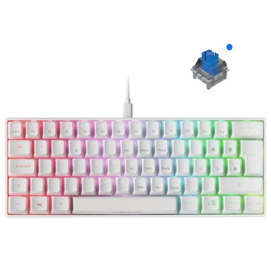 Mechanical Gaming Keyboard Mars Gaming MKMINIWBES/ Blue/White Switch