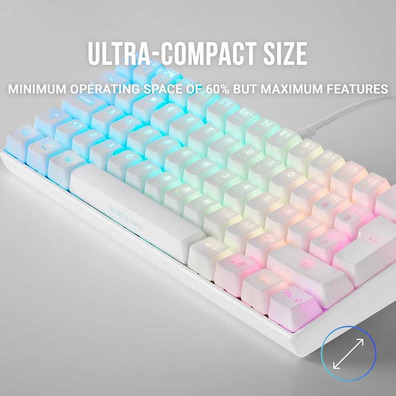 Mechanical Gaming Keyboard Mars Gaming MKMINIWBES/ Blue/White Switch