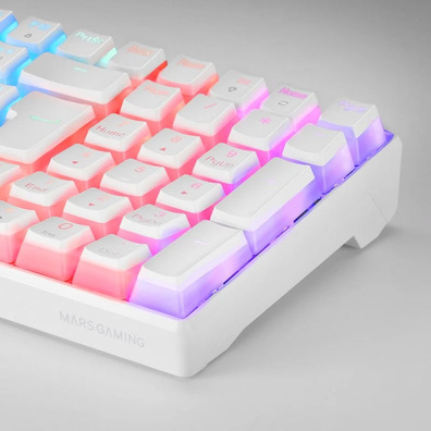 Keyboard Gaming Mechanical Mars MKULTRA RGB White Compact 96%