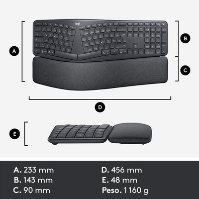 Bluetooth Logitech Ergo K860 Wireless Keyboard