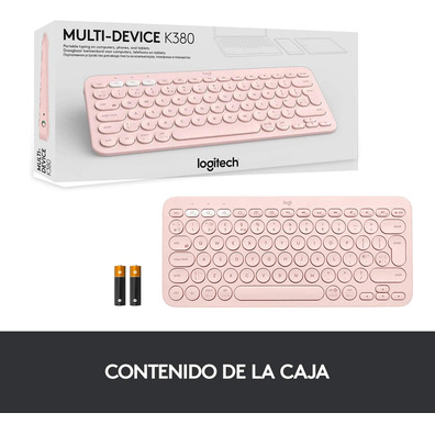 Logitech K380 Bluetooth Pink Keyboard