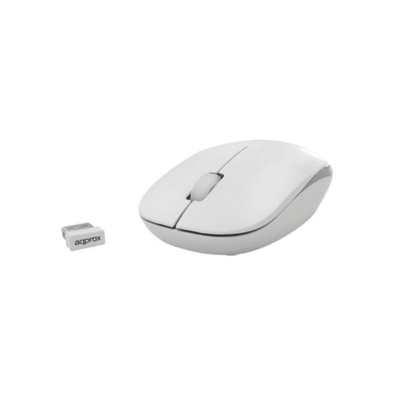 Keyboard + Mouse Approx APPKBWELEGANT Wireless USB Grey/White