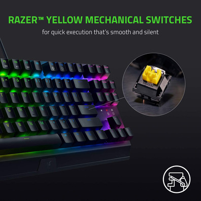 Razer Blackwidow V3 Tenkeyless Yellow Switch Keyboard (Spanish)