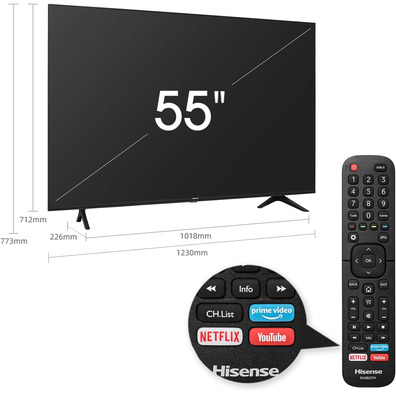 Television DLED Hisense 55A7100F 55 '' Smart TV 4K UHD Wifi/BT