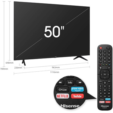 Hisense TV 50A7100F DLED 50 ' Smart TV/Wifi 4K UHD
