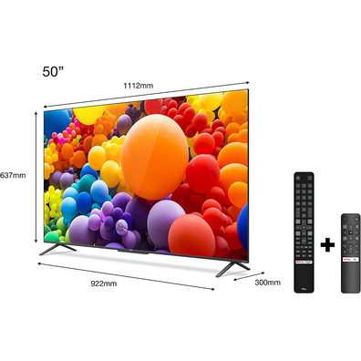 QLED TV 50 '' TCL 50C725 4K UHD Android TV