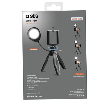 Tripod for Smartphone SBS with Light and Remote Command