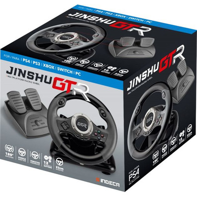 Indeca Racing Wheel Wheel Jinshu GTR PS5/PS4/Xbox/Switch/PC