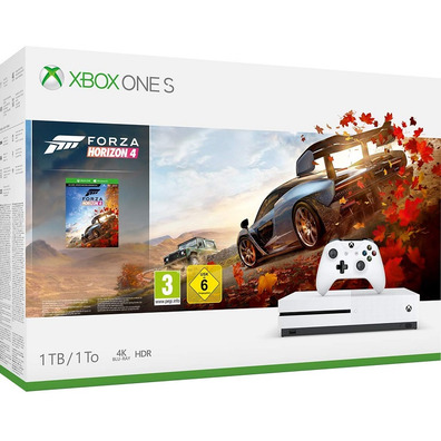 Xbox One S White 1TB   Forza Horizon 4