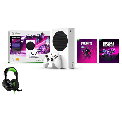 Xbox Series S White (512GB) + Fortnite + Rocket League + Auricular Turtle Beach Stealth 300