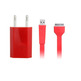 Charger Flat Cable iPhone (Red)