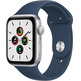 Apple Watch SE 2021 GPS 44 mm Aluminium Box in Silver/Blue Sports Correa Abyss