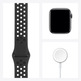 Apple Watch SE 44mm GPS Space Grey with anthracite and black strap MYYK2TY/A