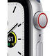 Apple Watch SE 2021 GPS/Cellular 40 mm Aluminium Box in Silver/Correa Blue/Green Sports Loop