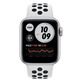 Apple Watch SE GPS/Cellular 40mm Silver Aluminum Case/Nike Sports Platinum Pure And Black Strap