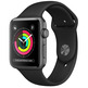 Apple Watch Series 3 38mm GPS Aluminium/Space Grey with Black sports strap MTF02QL/A