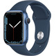 Apple Watch Series 7 GPS 41 mm Box Aluminum in Blue/Blue Sports Correa Abyss