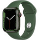 Apple Watch Series 7 GPS/Cellular 41 mm Aluminium Box in Green/Green Sports Correa Trebol